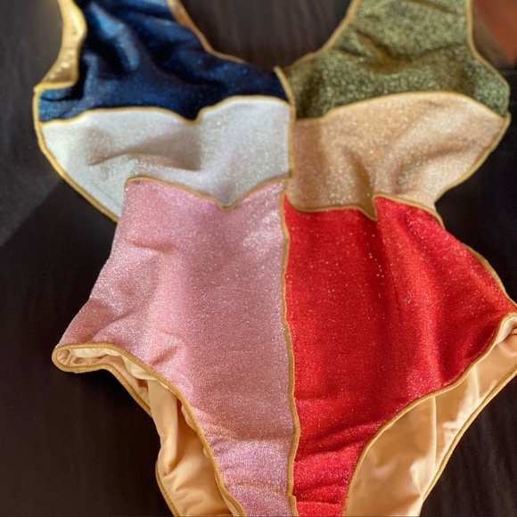 Osea Lumière Patchwork Shimmer Swimsuit Plus Sizes - Picture 7 of 9